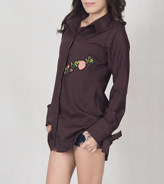 SW4693 Trendy Top (Plus Size) Brown