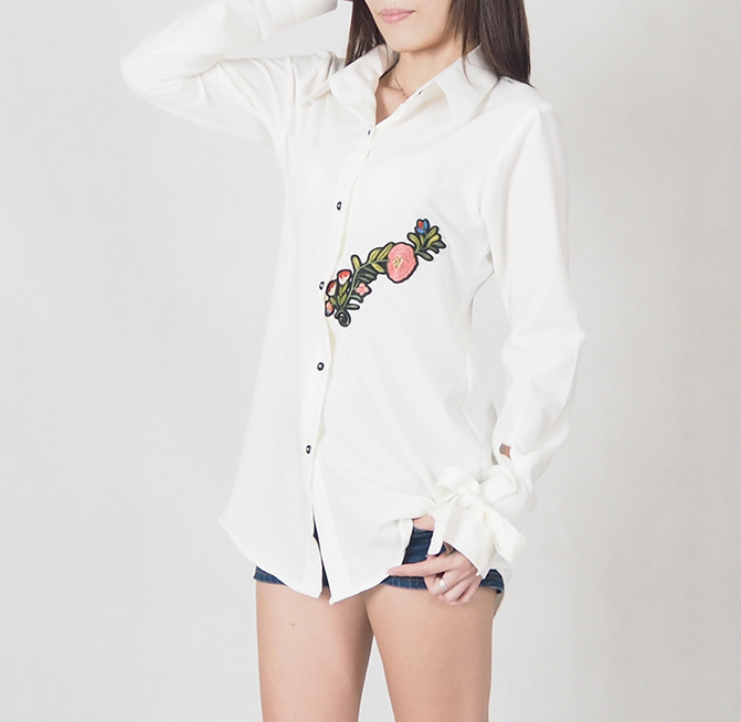 SW4694 Stylish Top (Plus Size) Cream
