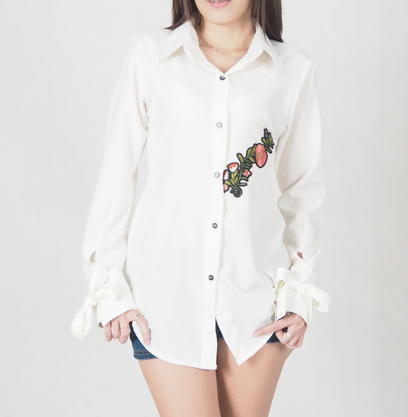 SW4694 Stylish Top (Plus Size) Cream