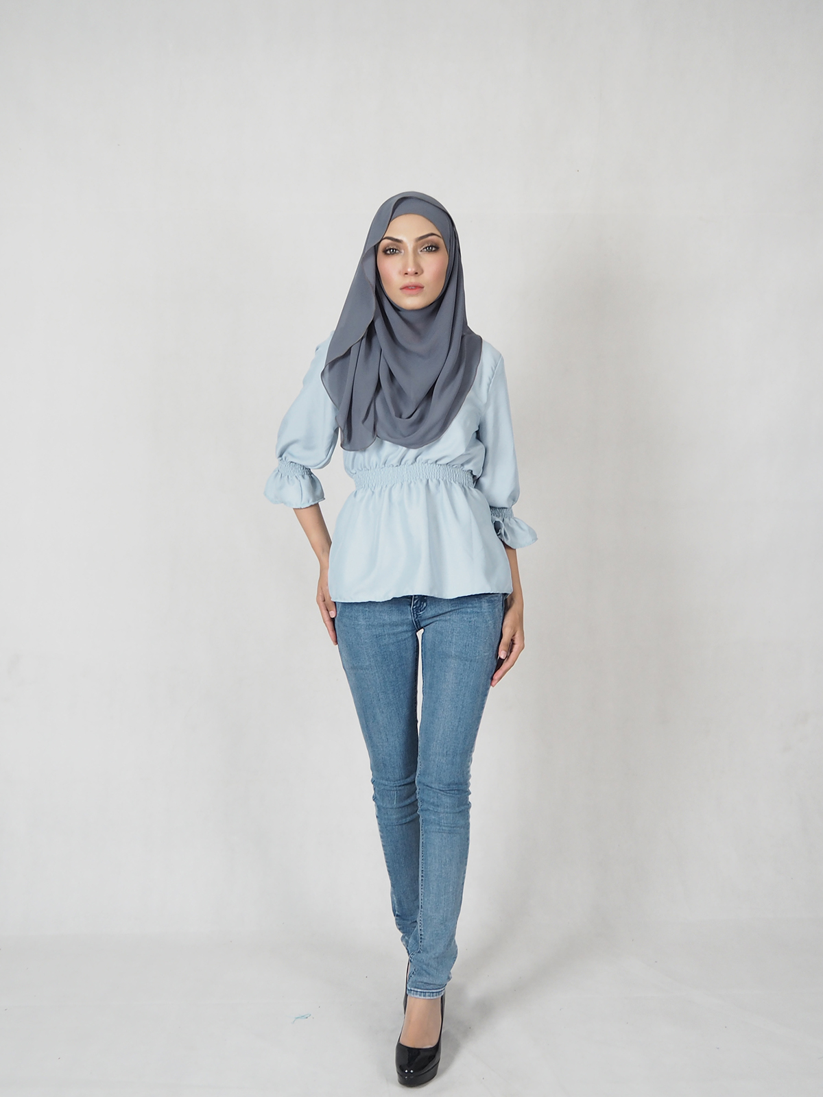 SW4697 Charming Blouse Light Blue