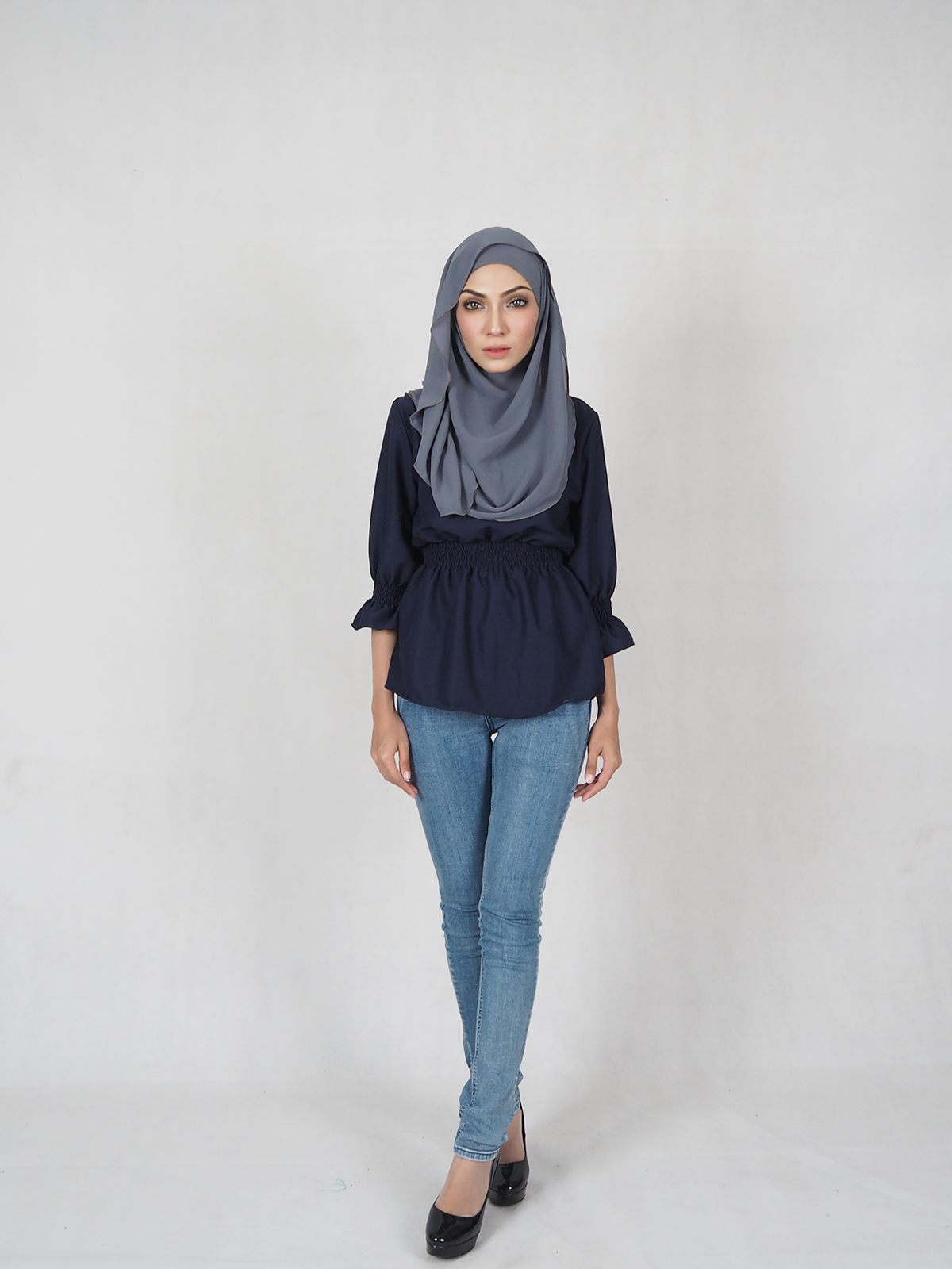 SW4697 Charming Blouse Navy