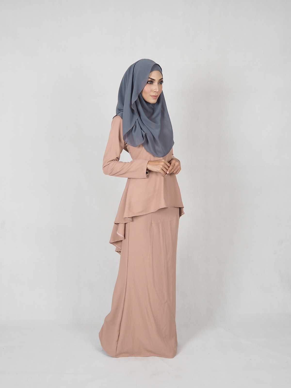 SW4698 Baju Kurung (Plus Size) Dark Brown