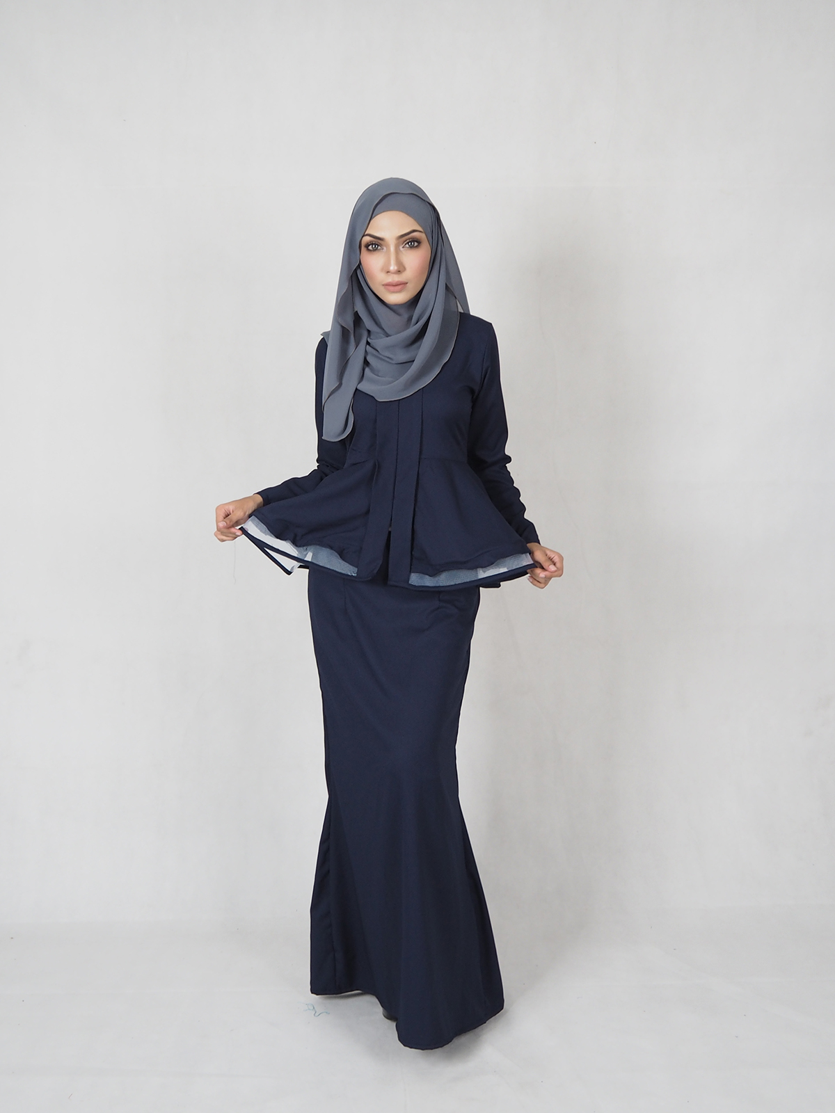 SW4700 Kebaya (Plus Size) Navy