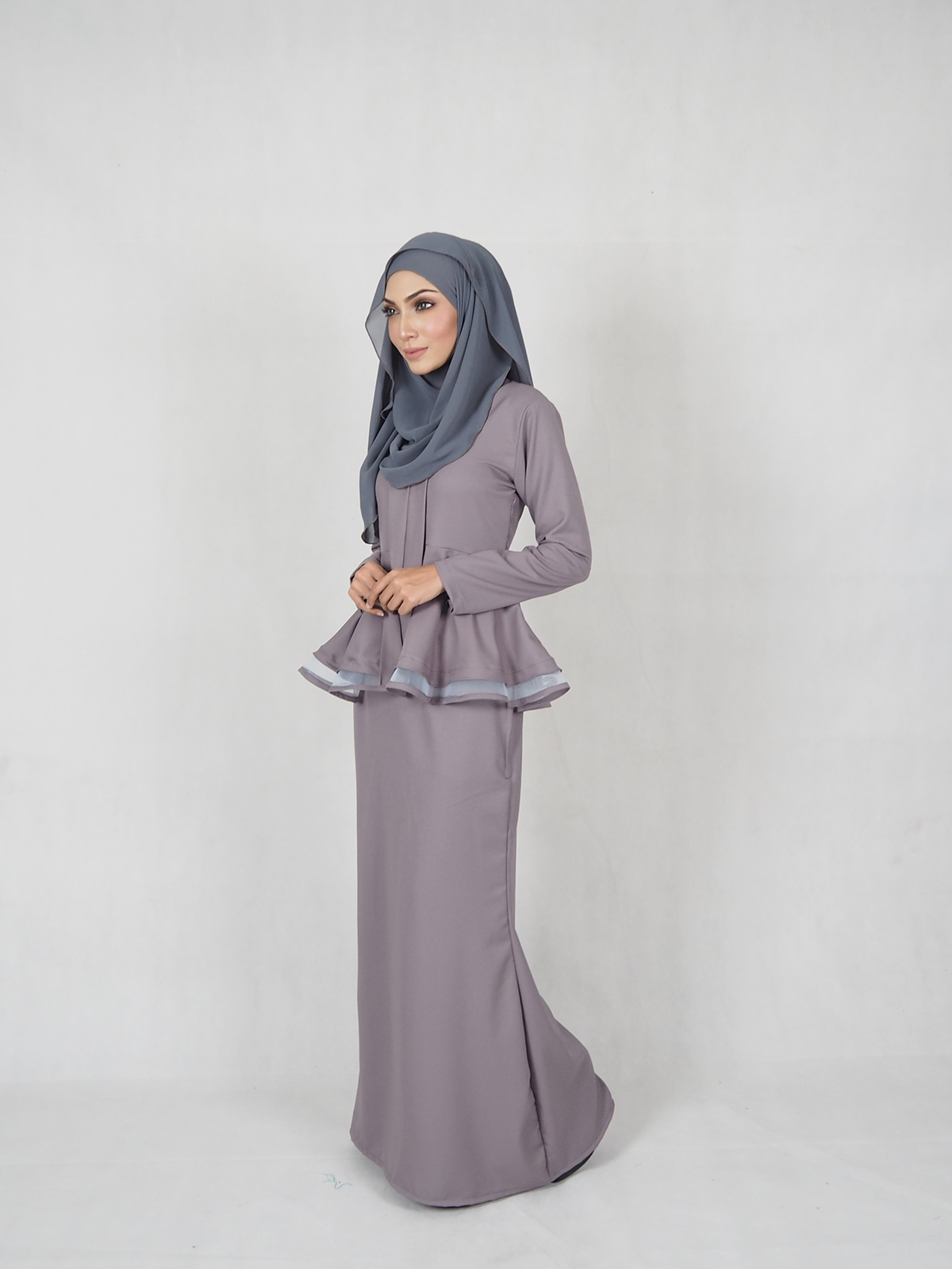 SW4701 Kebaya (Plus Size) Grey