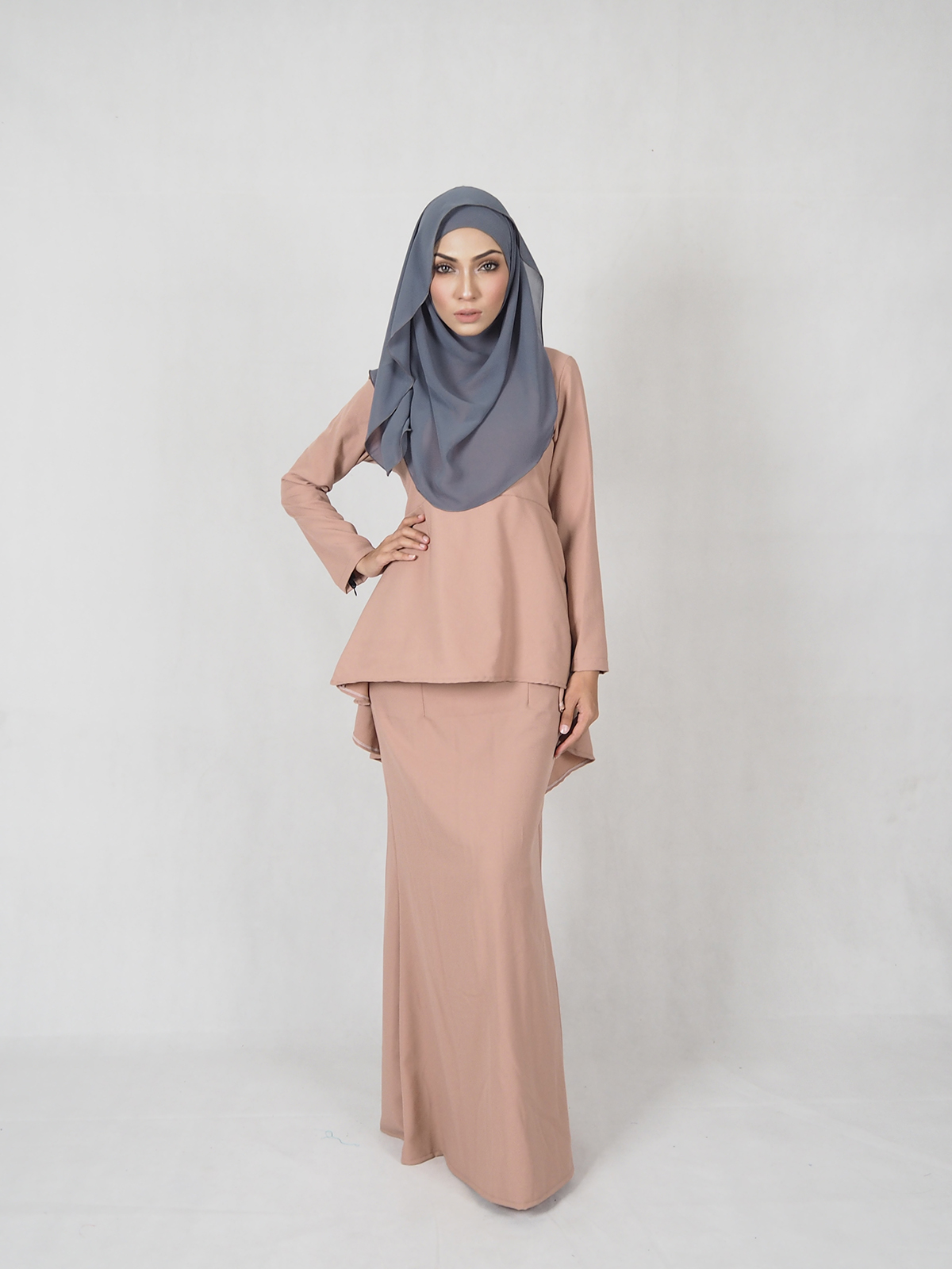 SW4702 Baju Kurung (Plus Size) Dark Brown