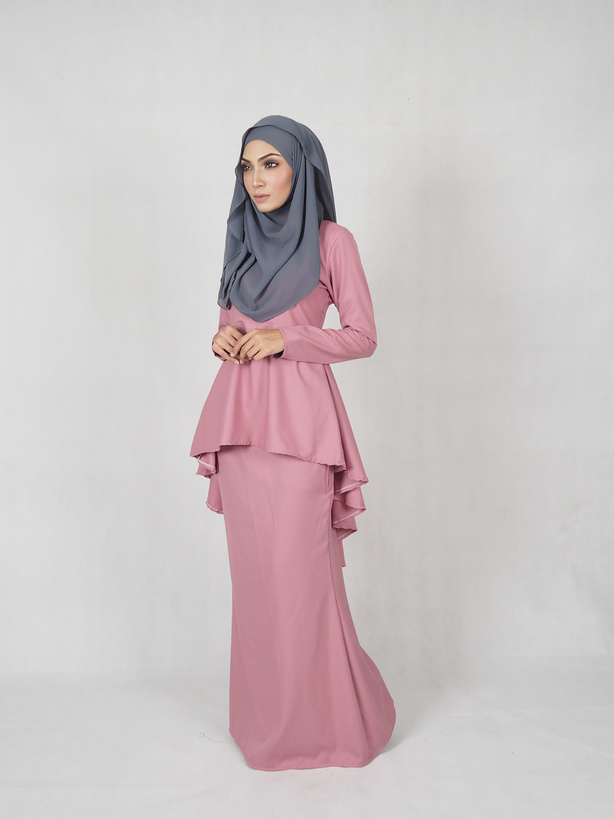 SW4702 Baju Kurung (Plus Size) Pink