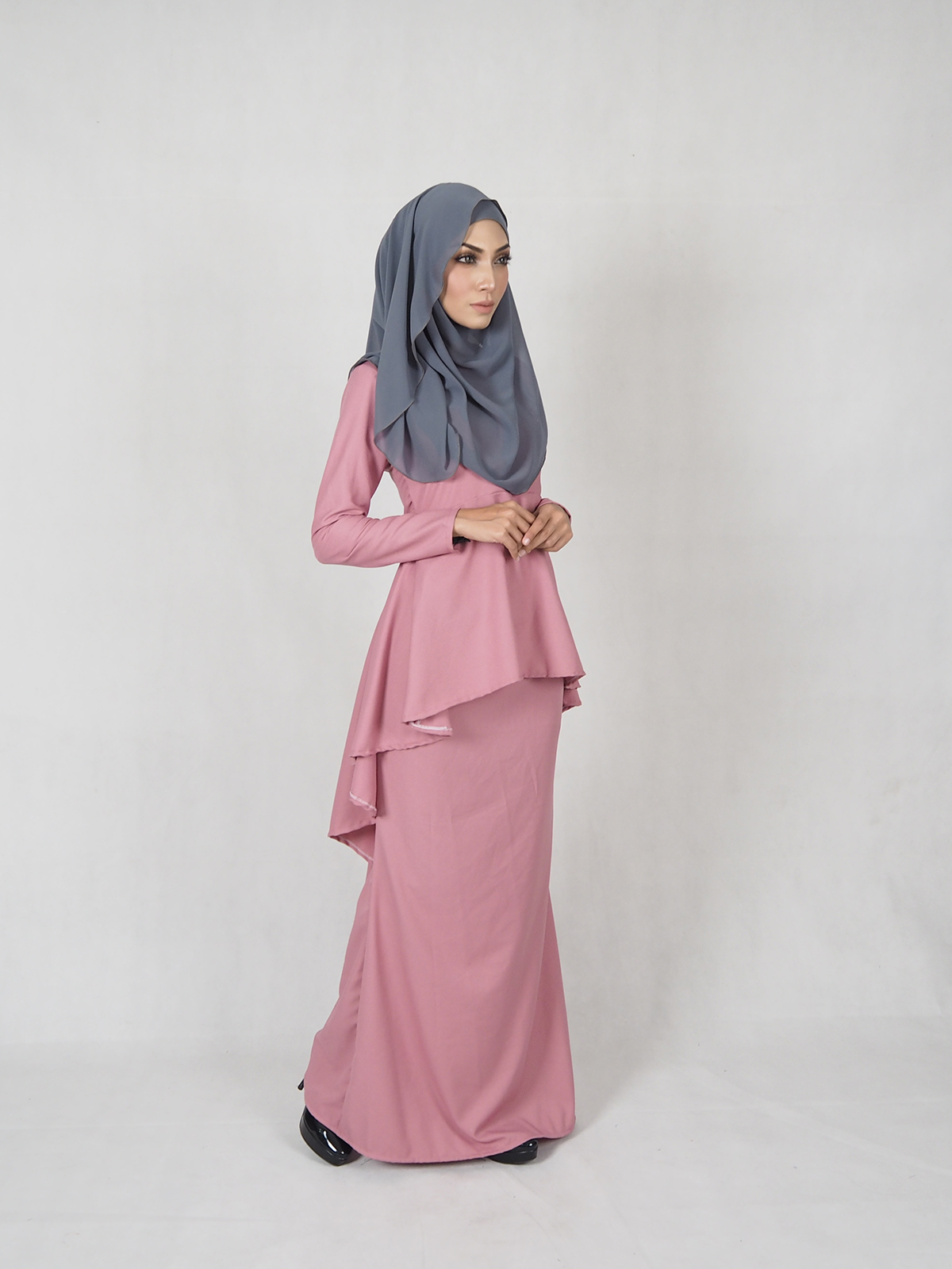 SW4702 Baju Kurung (Plus Size) Pink