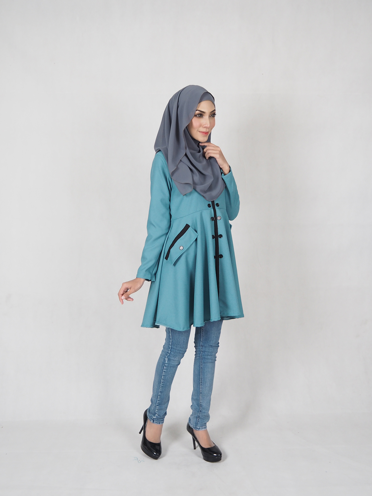 SW4710 Pretty Blouse (Plus Size) Dark Green
