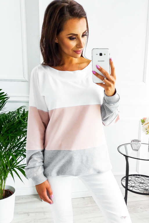 VW12124 Charming Stripe Top Pink