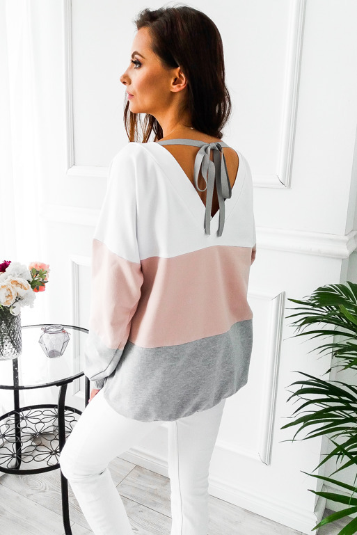 VW12124 Charming Stripe Top Pink