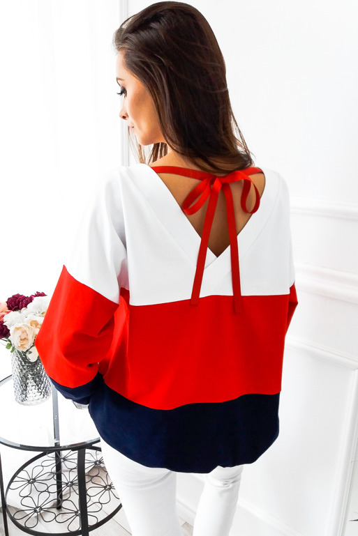 VW12124 Charming Stripe Top Red