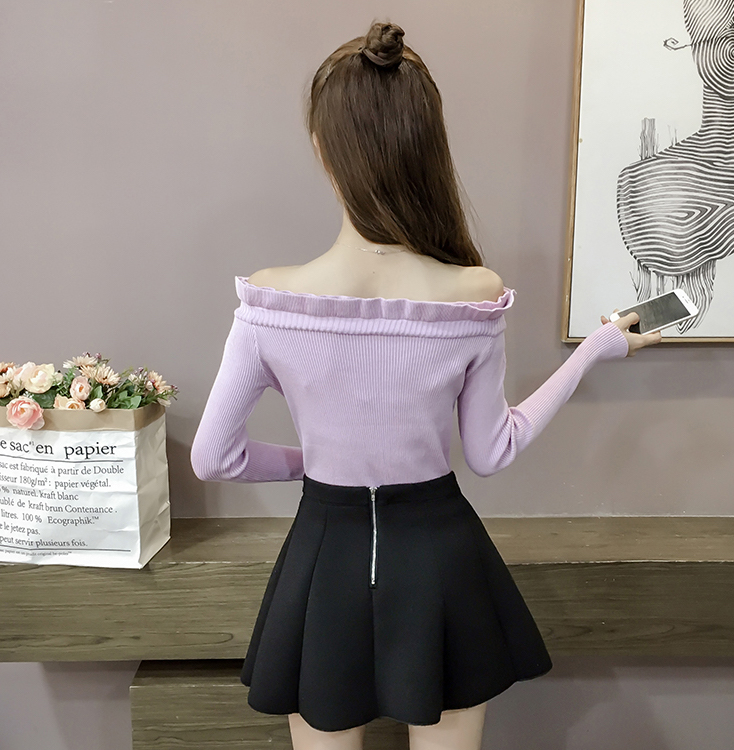 GW1981 Sweet Off Shoulder Top Purple