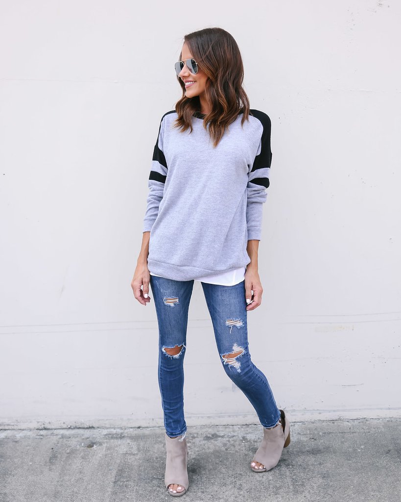 GW2001 Casual Top Grey