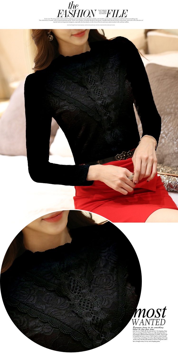 EW20303 Elegant Lace Top Black