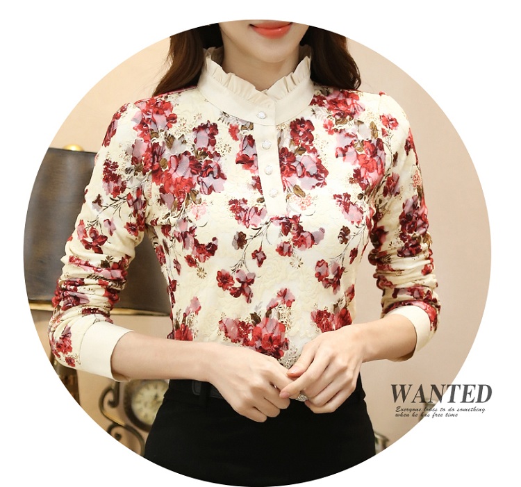 EW20304 Pretty Floral Top Red