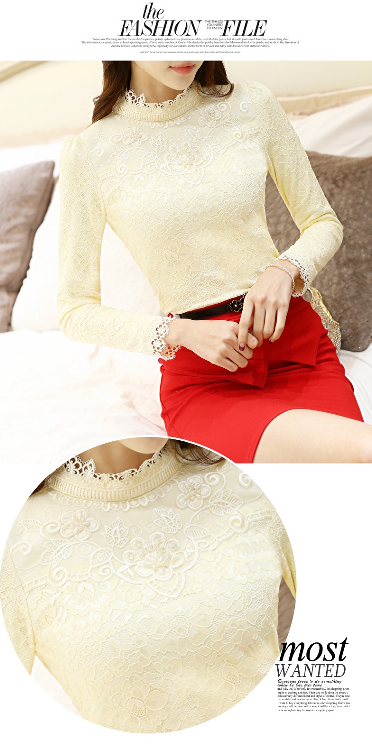 EW20305 Lovely Lace Top Almond