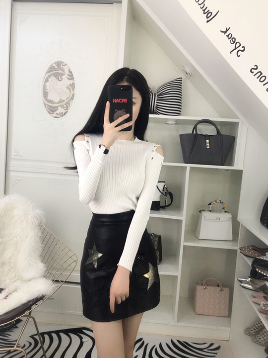 EW20310 Trendy Knit Top White
