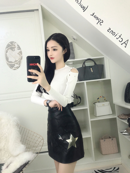 EW20310 Trendy Knit Top White