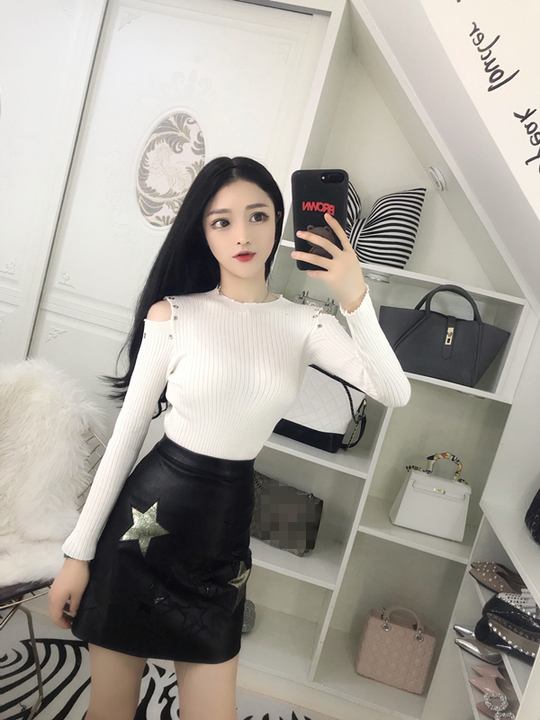 EW20310 Trendy Knit Top White