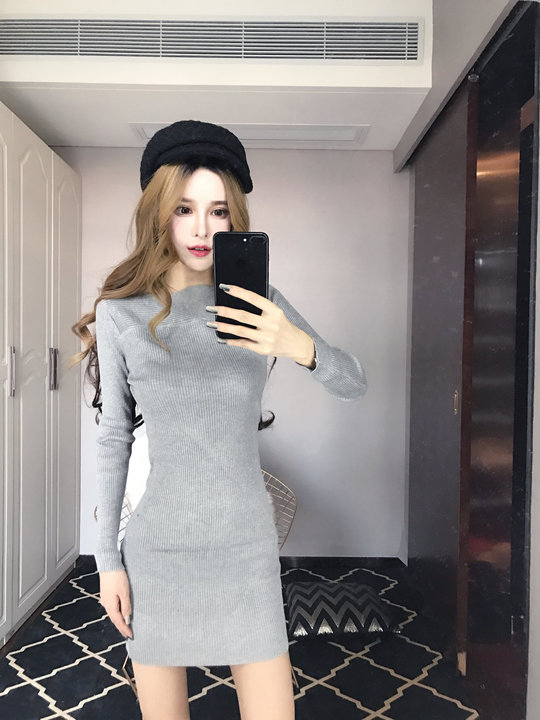 EW20313 Stylish Dress Grey