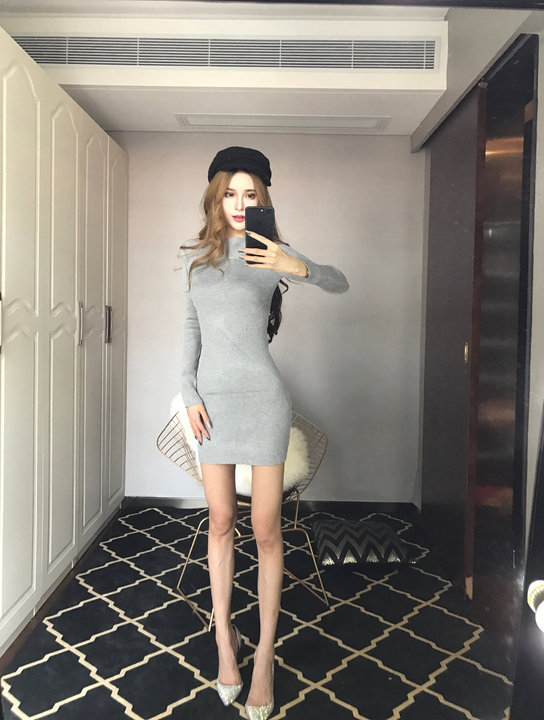EW20313 Stylish Dress Grey