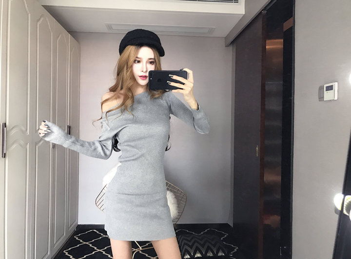 EW20313 Stylish Dress Grey