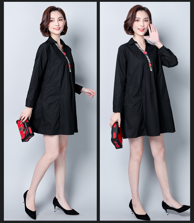 GW2032 Casual Long Top Black