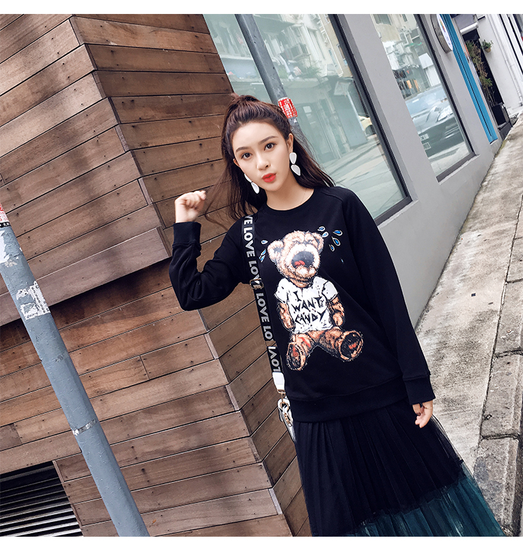 EW20336 Cute Sweater Top Black