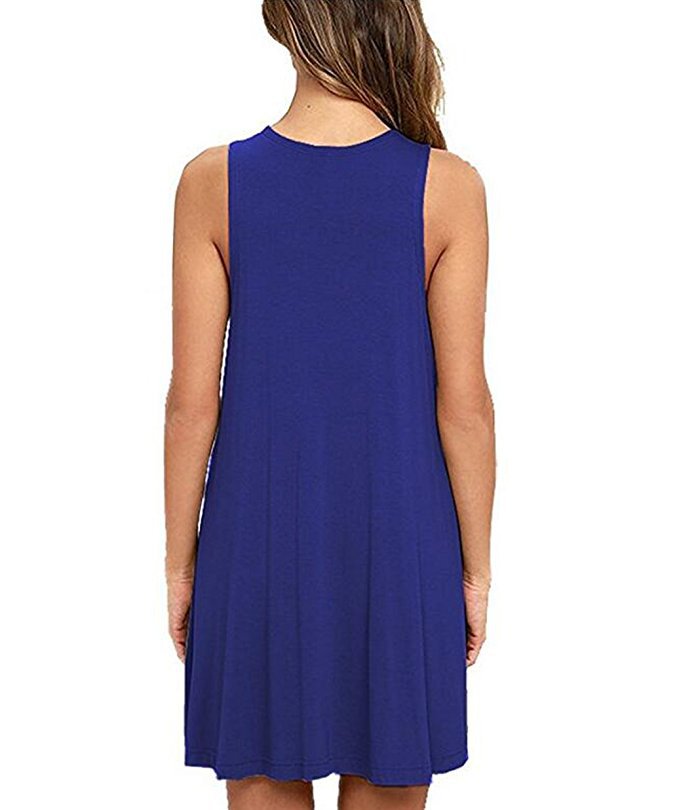 EW20337 Europe Stylish Dress Blue