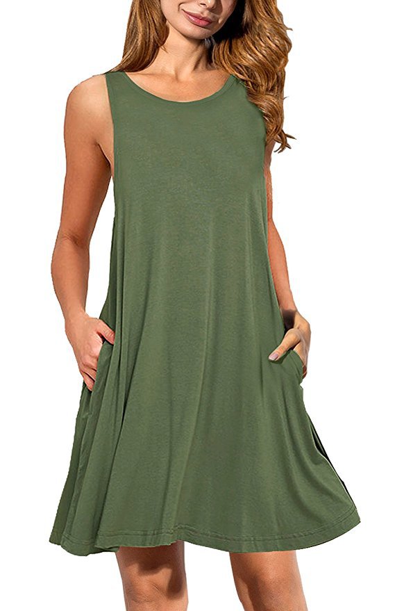 EW20337 Europe Stylish Dress Green