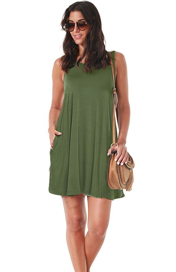 EW20337 Europe Stylish Dress Green
