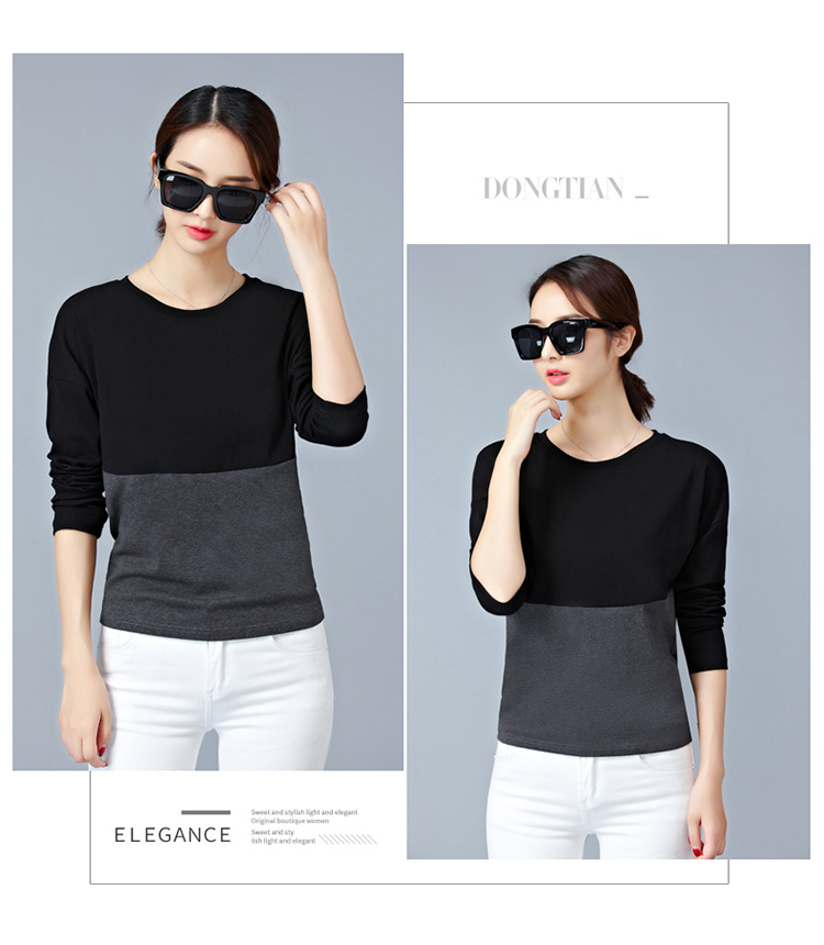 EW20340 Stylish Dual Colour Top Black