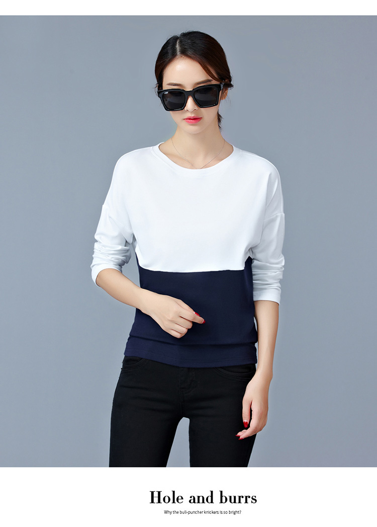 EW20340 Stylish Dual Colour Top White