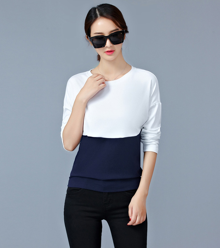 EW20340 Stylish Dual Colour Top White