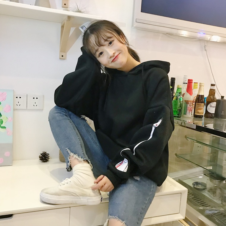 EW20376 Trendy Sweater Top Black