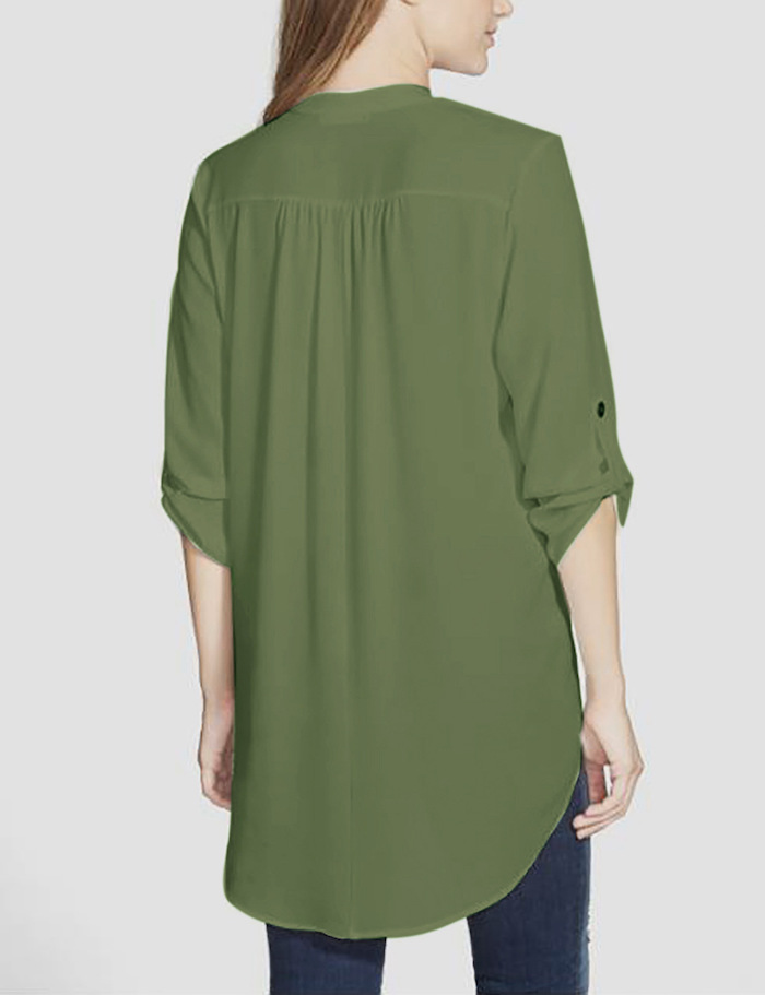EW20382 Fashion Chiffon Top Green