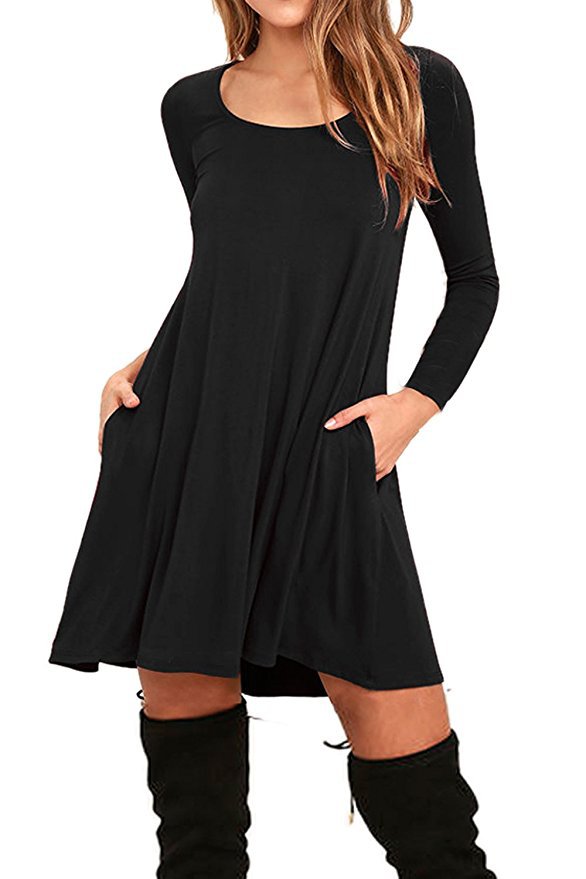 EW20385 Europe Fashion Dress Black