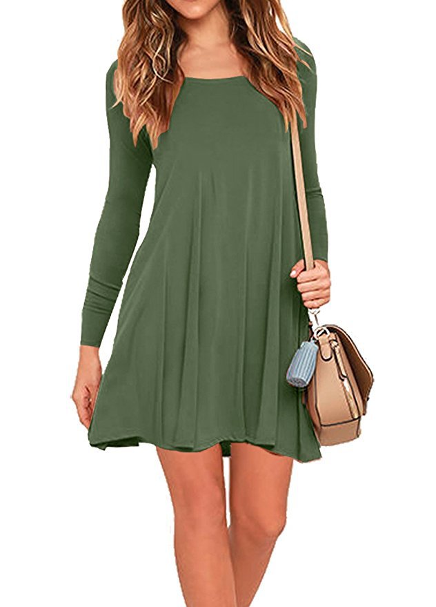 EW20385 Europe Fashion Dress Green