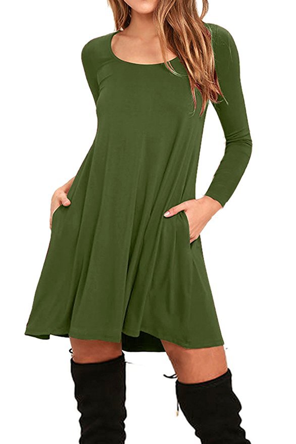 EW20385 Europe Fashion Dress Green
