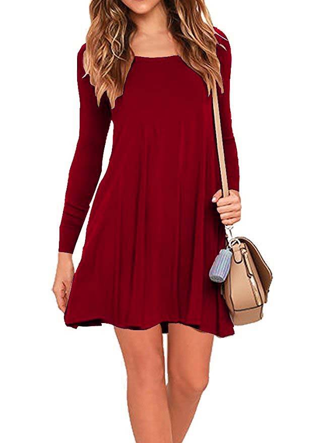 EW20385 Europe Fashion Dress Red