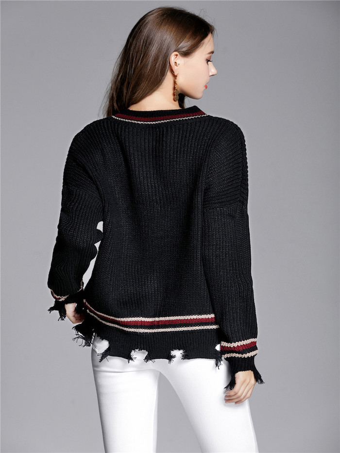 EW20401 Fashion Knit Top Black