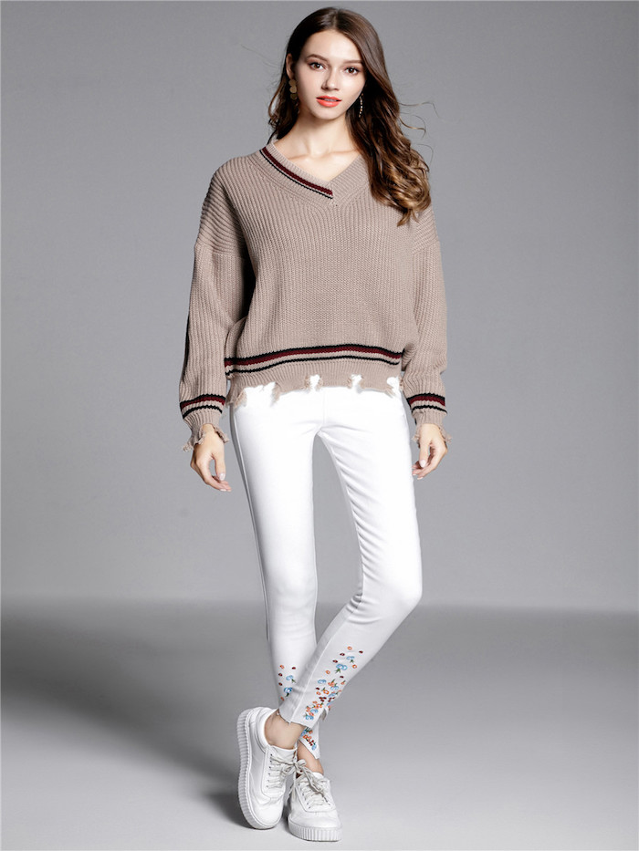 EW20401 Fashion Knit Top Khaki