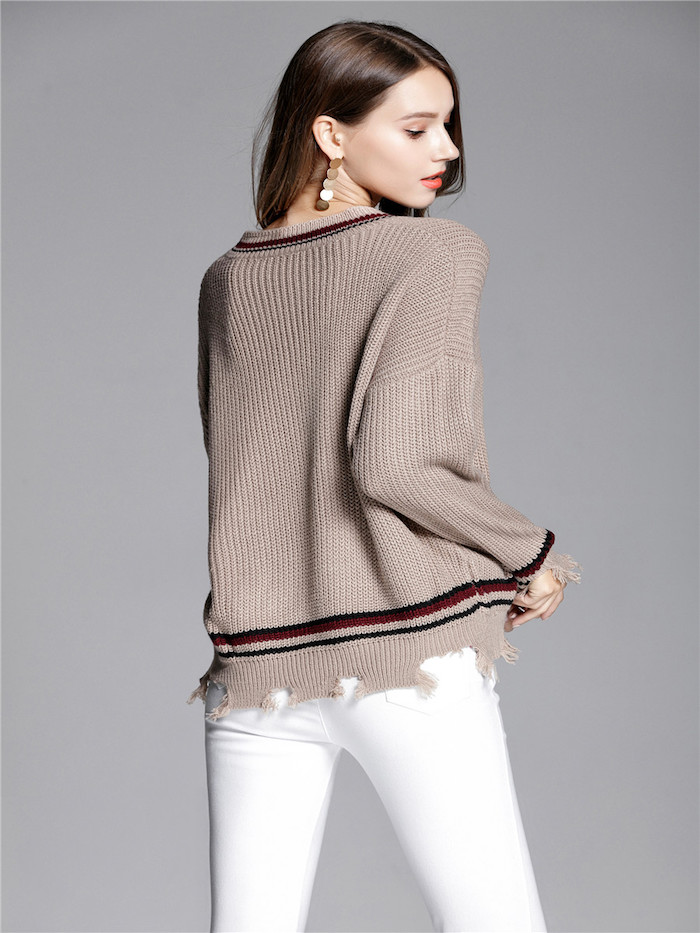 EW20401 Fashion Knit Top Khaki