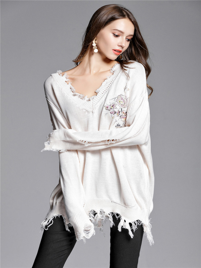 EW20402 Pretty Knit Top Light Pink