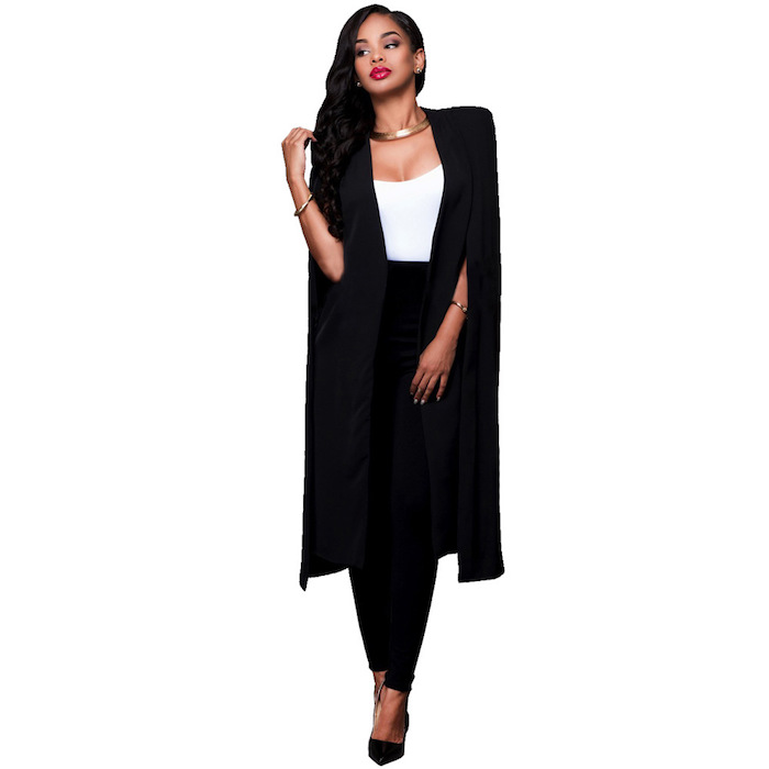 EW20419 Europe Elegant Coat Black