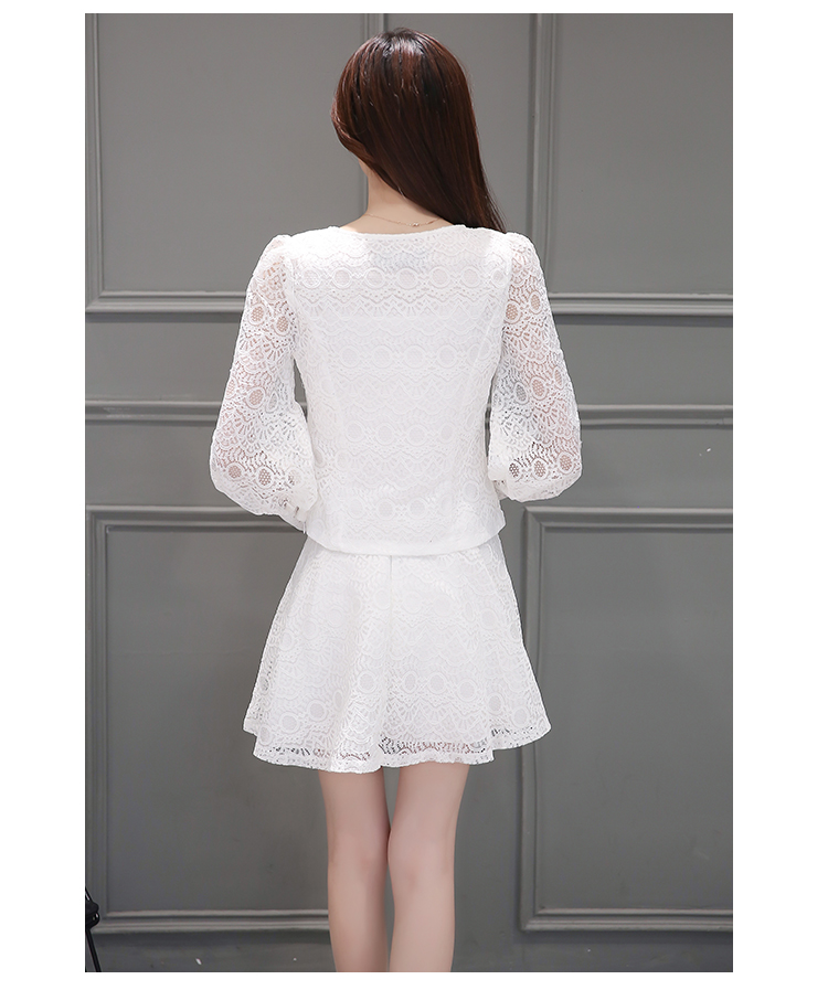 EW20434 Fashion Top and Skirt Set White