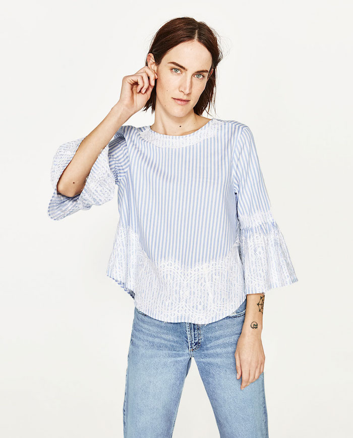 EW20441 Europe Fashion Top Blue