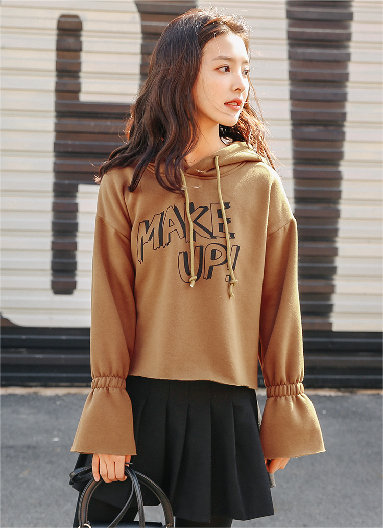 EW20445 Fashion Hooded Top Brown