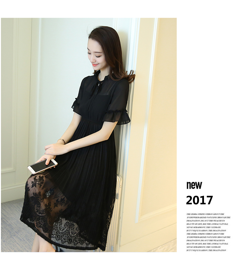 EW20478 Lovely Chiffon Dress Black