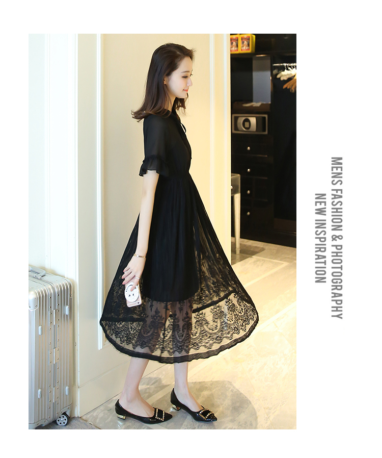 EW20478 Lovely Chiffon Dress Black